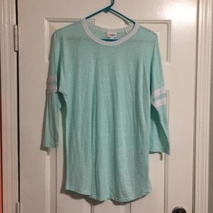Long sleeve teal lularoe shirt